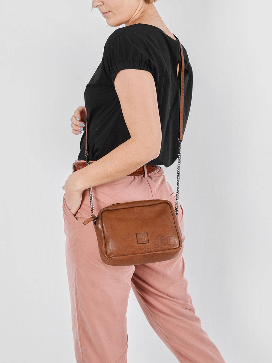 sac cartable bandoulière cuir femme