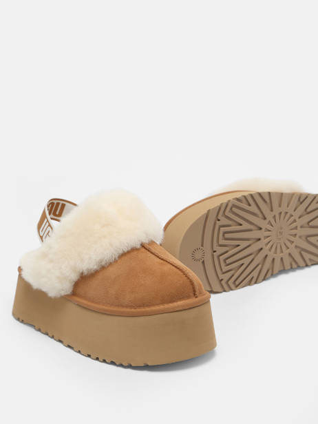 Mules Avec Brides Funkette En Cuir Ugg Marron accessoires 1113474 vue secondaire 1