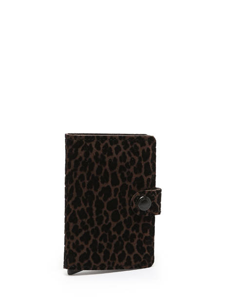 Card Holder Leather Secrid Brown leo MLE