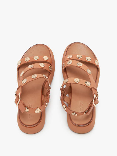 Sandals In Leather Inuovo Green women A96019 other view 3
