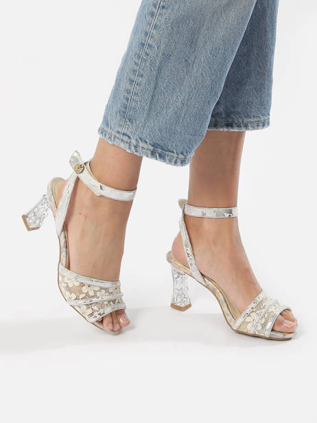 Sandales à Talon En Cuir Laura vita Blanc accessoires NINO07 vue secondaire 2