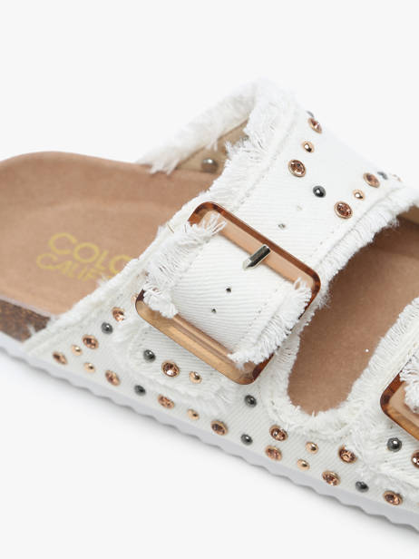 Mules Fusbett Colors of california Blanc accessoires HCBIO406 vue secondaire 1