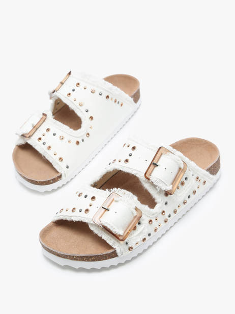 Mules Fusbett Colors of california Blanc accessoires HCBIO406 vue secondaire 2