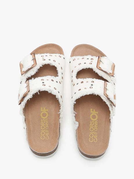 Mules Fusbett Colors of california Blanc accessoires HCBIO406 vue secondaire 3