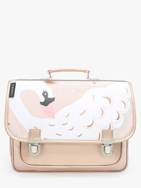 2-compartment Satchel Caramel et cie Pink boheme FI