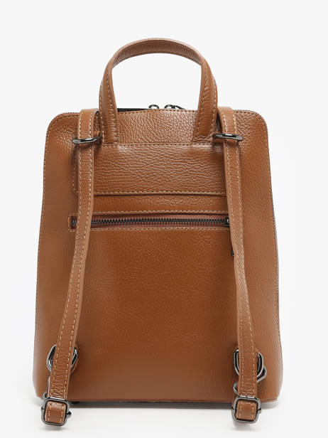 Shoulder Strap Backpack Leather Milano Brown caviar CA240615 other view 4