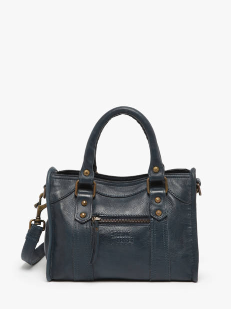 Shoulder Bag Cow Leather Basilic pepper Blue cow BCOW72