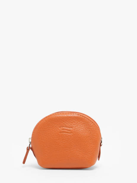 Leather Caviar Coin Purse Crinkles Orange caviar 14026