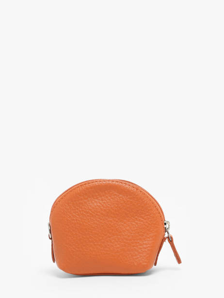 Leather Caviar Coin Purse Crinkles Orange caviar 14026 other view 2