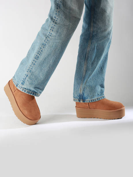 Boots Classic Mini Platform In Leather Ugg Brown women 1134991 other view 1