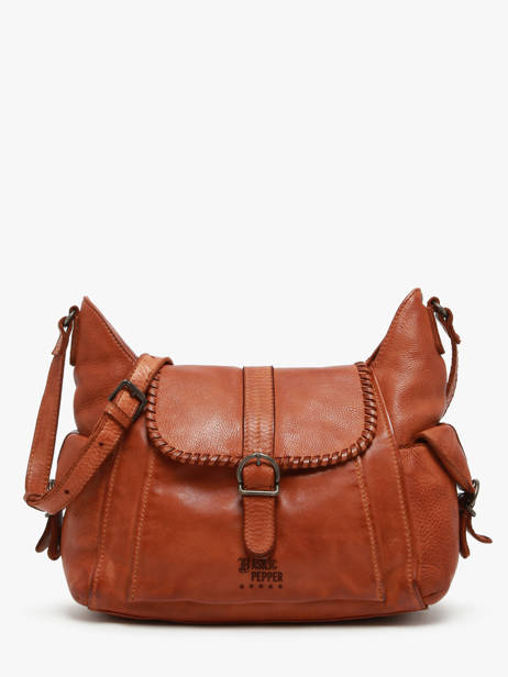 Sac Bandoulière Utility Cuir Basilic pepper Marron utility BUTI08