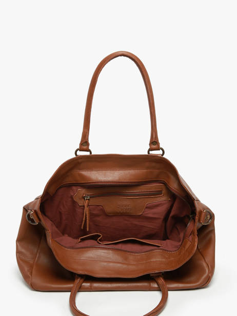 A4 Size Shoulder Bag Cow Leather Basilic pepper Brown cow BCOW78 other view 3