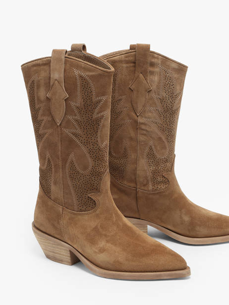 Santiago Boots Holly In Leather Alpe Brown women 53551101 other view 2