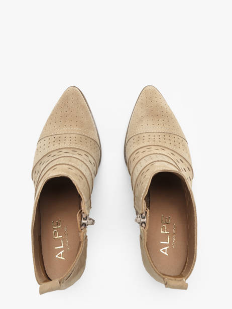 Heeled Boots City In Leather Alpe Beige women 53851108 other view 4