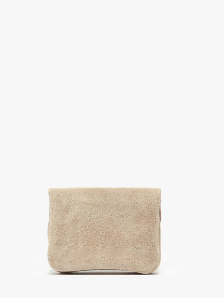 Coin Purse Velvet Leather Milano Beige velvet VE23091 other view 2