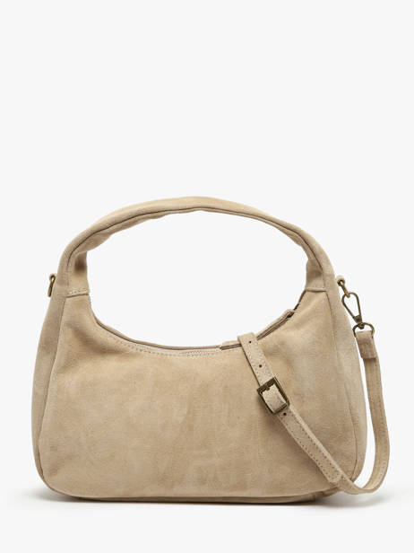 Handbag Velvet Leather Milano Beige velvet VE24114 other view 4