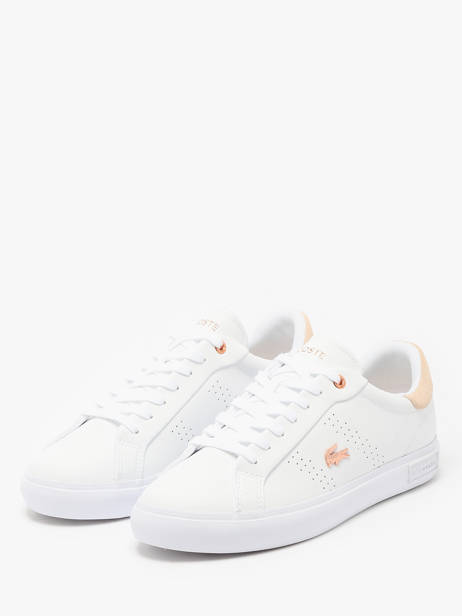 Sneakers Powercourt 2.0 In Leather Lacoste White women 8SFA0003 other view 2