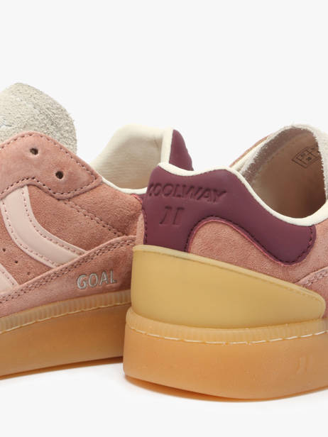 Sneakers Goal In Leather Coolway Pink women 7603184 other view 3