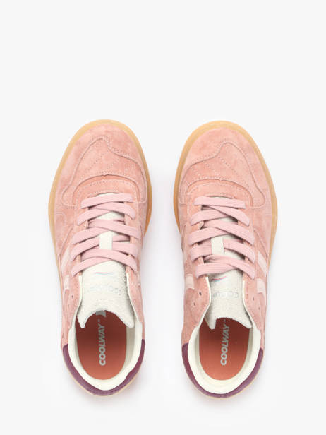 Sneakers Goal In Leather Coolway Pink women 7603184 other view 4