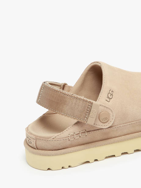 Slippers Goldenstar Clog In Leather Ugg Beige women 1138252 other view 2