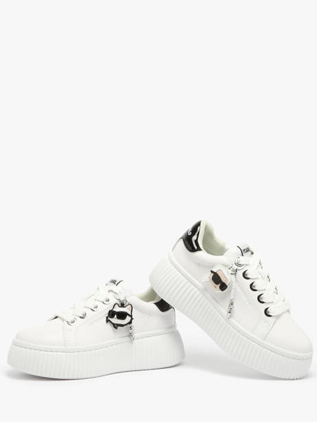 Sneakers Kreeper Low Nft Twin In Leather Karl lagerfeld White women KL42376T other view 3