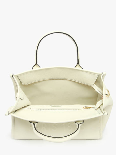 Medium Leather Jour Tote Bag Lancel Beige jour A12996 other view 3