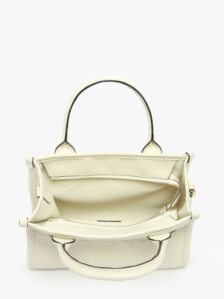 Small Leather Jour Tote Bag Lancel Beige jour A12995 other view 3