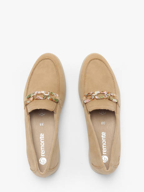 Moccasins In Leather Remonte Beige women 62 other view 4