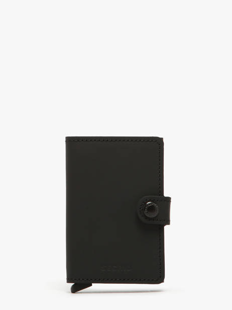 Card Holder Leather Secrid Black matte MM