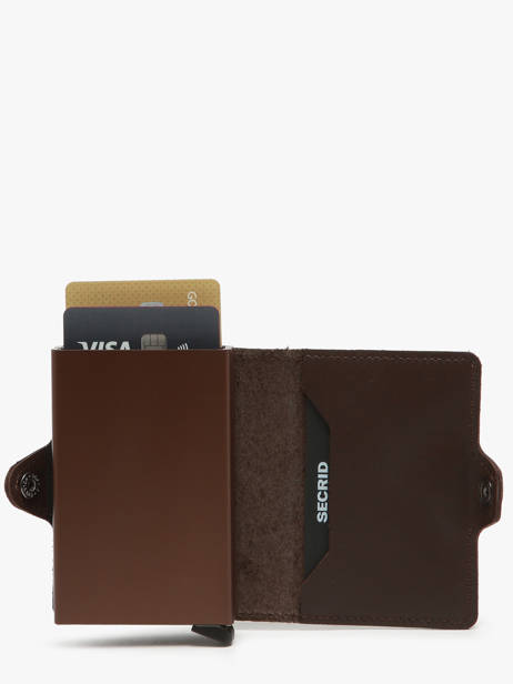 Leather Twin Original Card Holder 2 Compartments Secrid Brown original TO other view 1