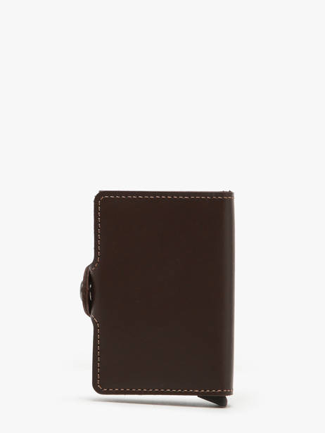 Leather Twin Original Card Holder 2 Compartments Secrid Brown original TO other view 2