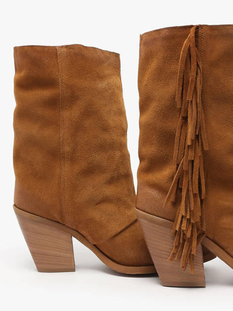 Santiago Boots In Leather Metisse Brown women XD2048 other view 3