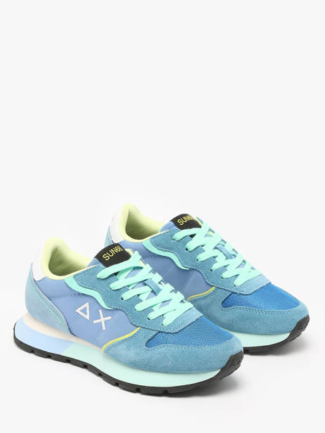 Sneakers Ally Color Explosion Sun68 Bleu accessoires Z35204 vue secondaire 2