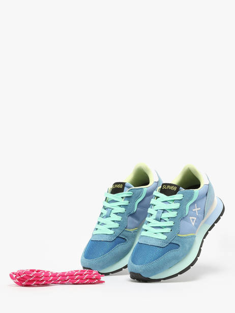 Sneakers Ally Color Explosion Sun68 Bleu accessoires Z35204 vue secondaire 3