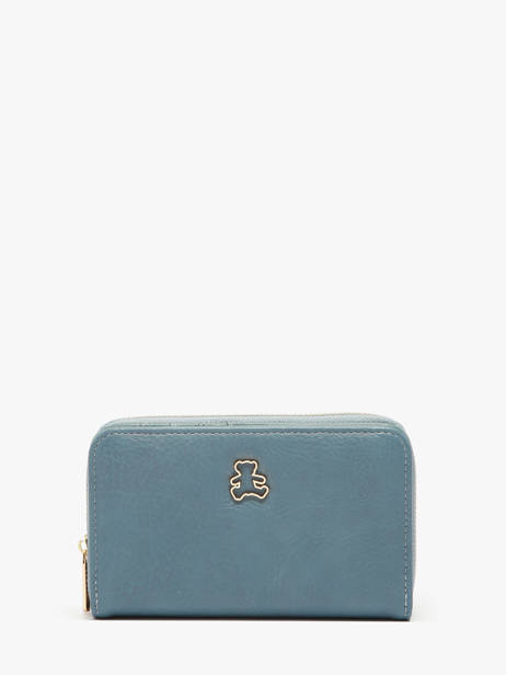 Wallet Lulu castagnette Blue zip CAROL105