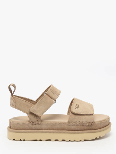 Sandals Goldenstar In Leather Ugg Beige women 1136783