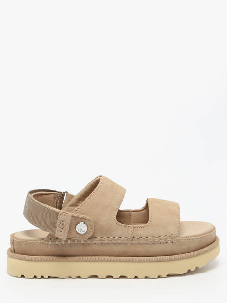 Sandals Goldenstar Glide In Leather Ugg Beige women 1167399