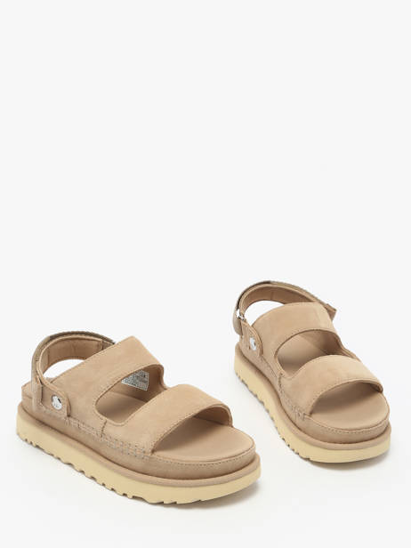 Sandals Goldenstar Glide In Leather Ugg Beige women 1167399 other view 1