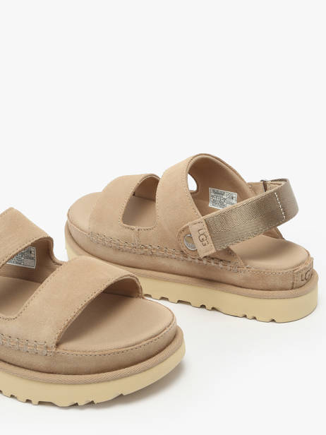 Sandals Goldenstar Glide In Leather Ugg Beige women 1167399 other view 2