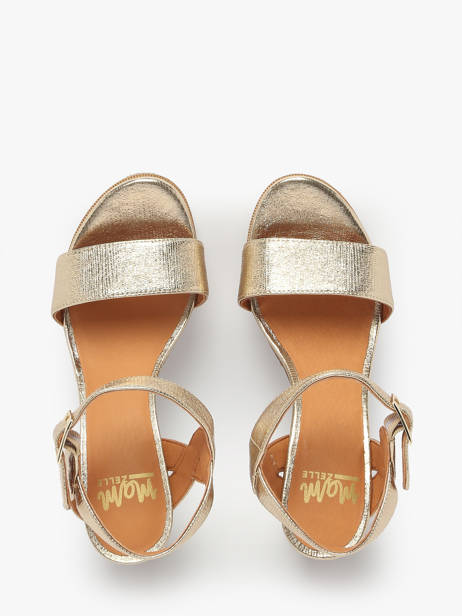 Heeled Sandals Jain In Leather Mam'zelle Gold women CSG1H03 other view 3