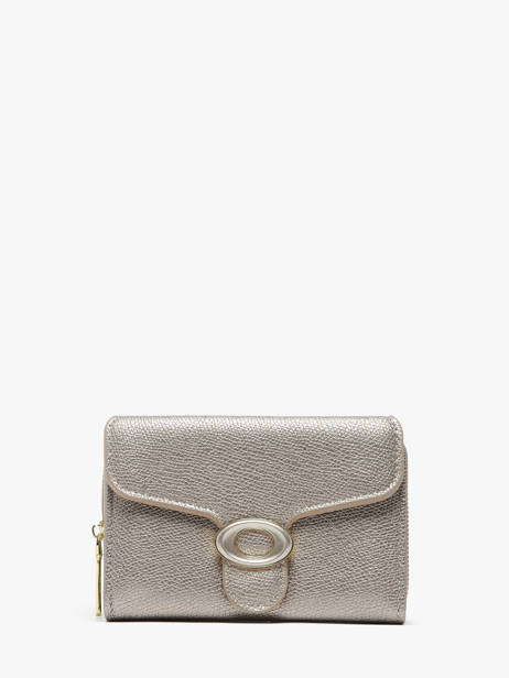 Coin Purse With Card Holder Miniprix Silver safiano 78SM2650
