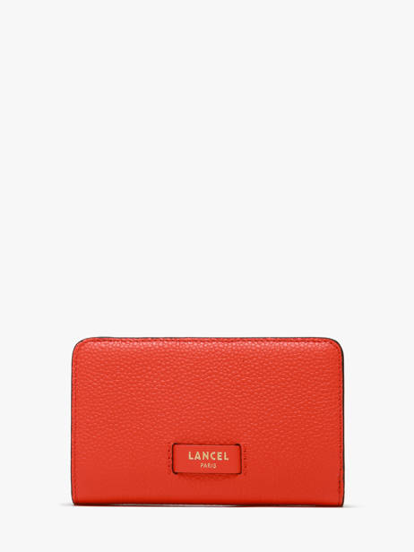 Compact Leather Ninon Zip Wallet Lancel Orange ninon A11123
