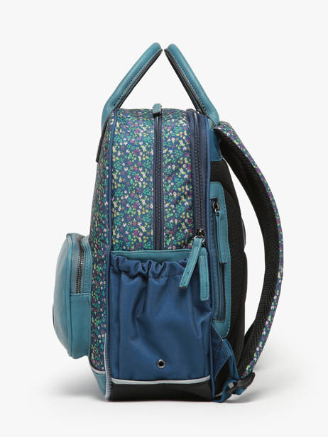 2-compartment Backpack Cameleon Blue vintage fantasy PBVGSD37 other view 2