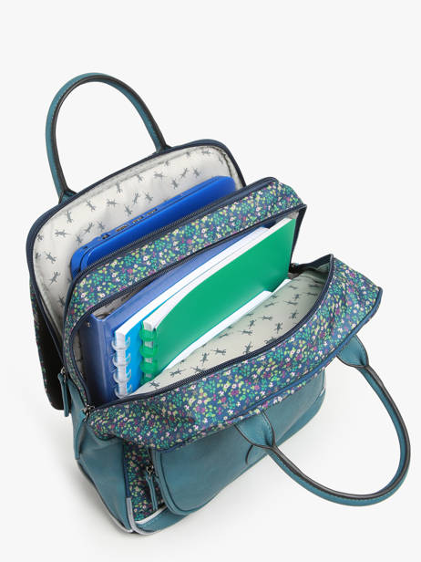 2-compartment Backpack Cameleon Blue vintage fantasy PBVGSD37 other view 3