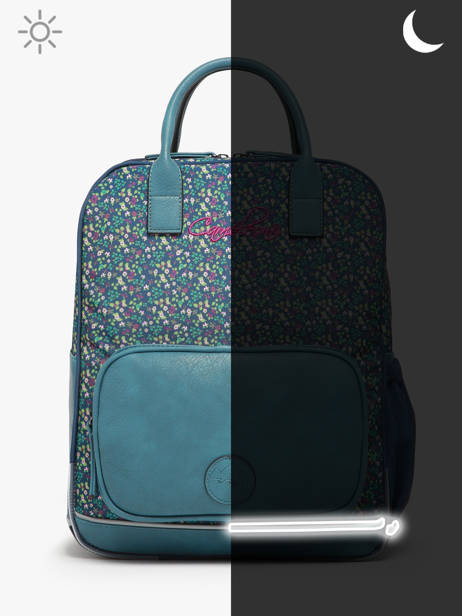 2-compartment Backpack Cameleon Blue vintage fantasy PBVGSD37 other view 7
