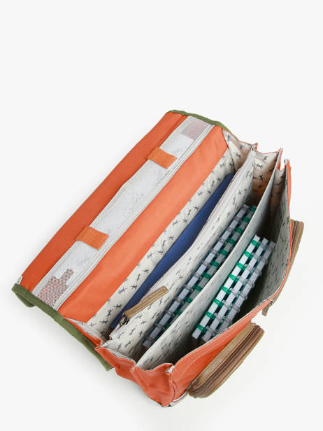 Satchel 3 Compartments Cameleon Orange vintage urban PBVBCA41 other view 3
