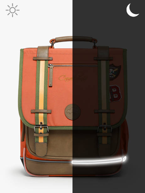 2-compartment Backpack Cameleon Orange vintage urban PBVBSD39 other view 7