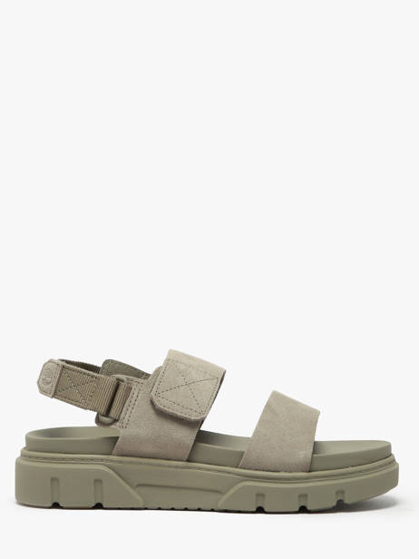 Sandals Greyfield In Leather Timberland Green women 61MGEO31