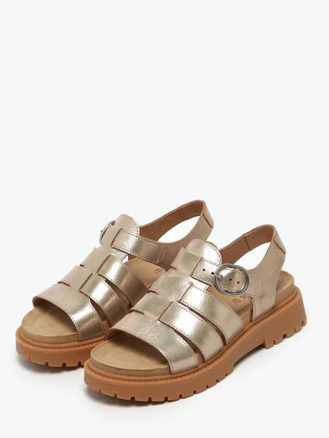 Sandals Clairemont Way In Leather Timberland Gold women 2Q1PN751 other view 1
