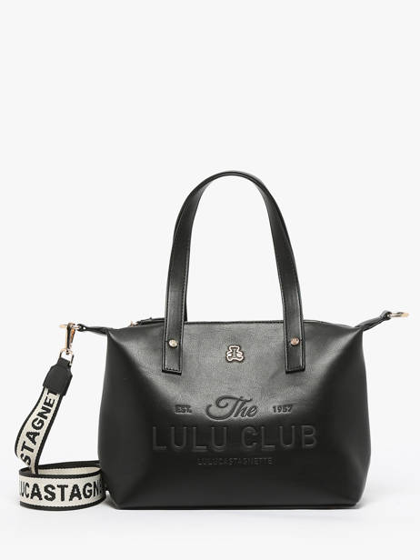 Shoulder Bag Logo Lulu castagnette Black logo YVRAC